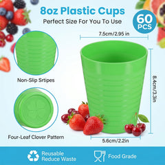 unbreakable stackable drinking tumblers in 8oz size