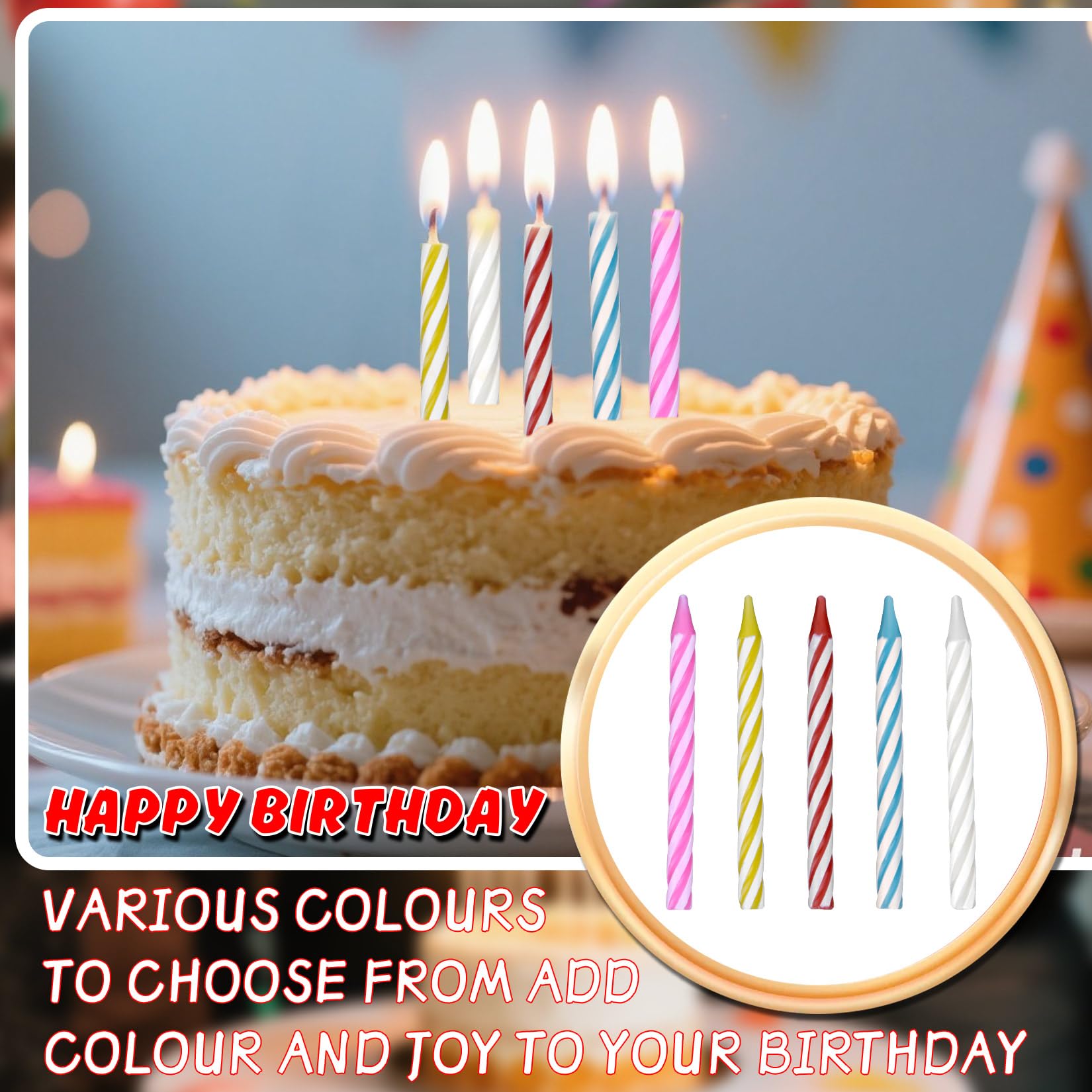 Slim spiral candle design for easy insertion MAQIHAN