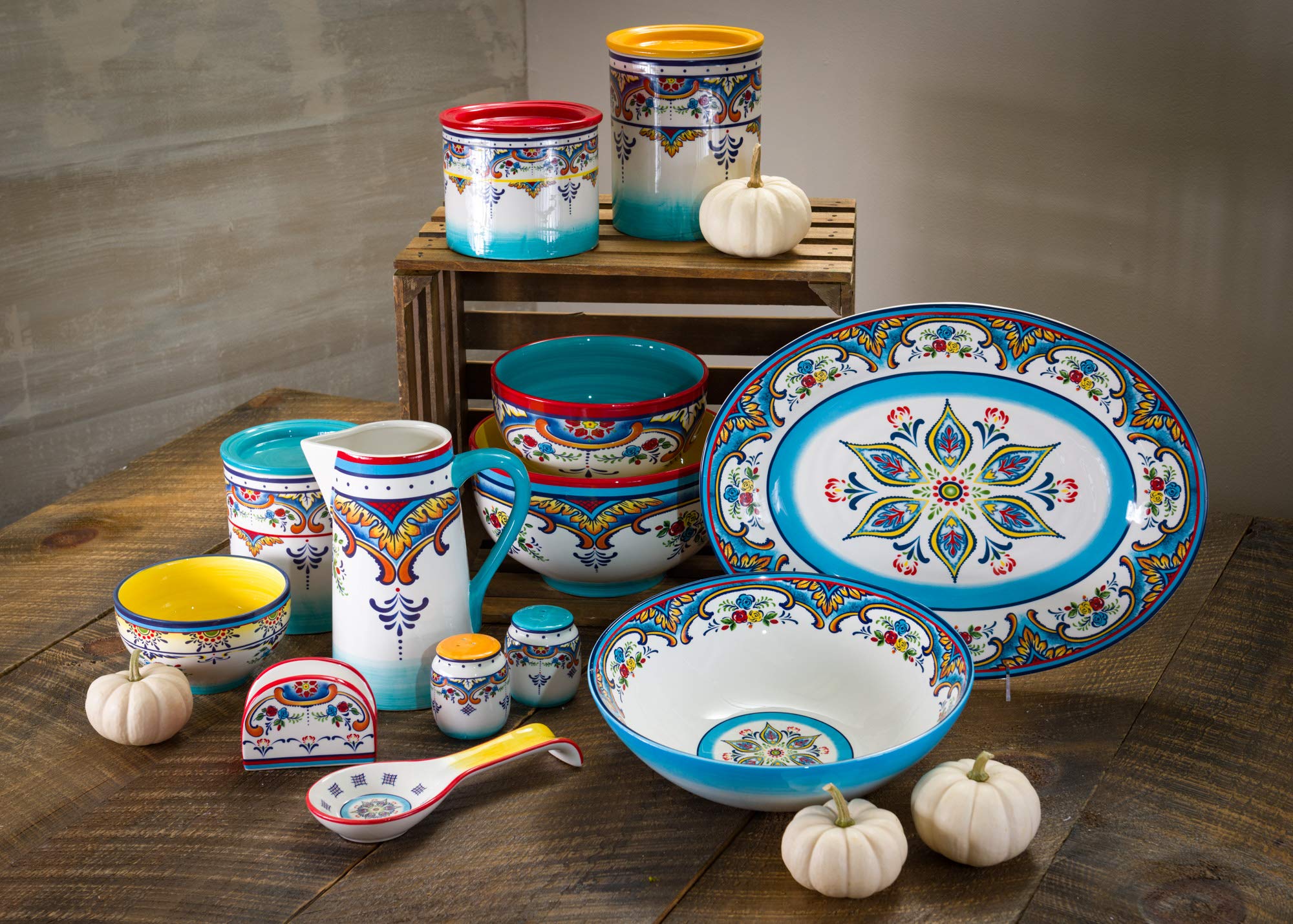 Zanzibar collection 3.75-quart capacity ceramic bowl