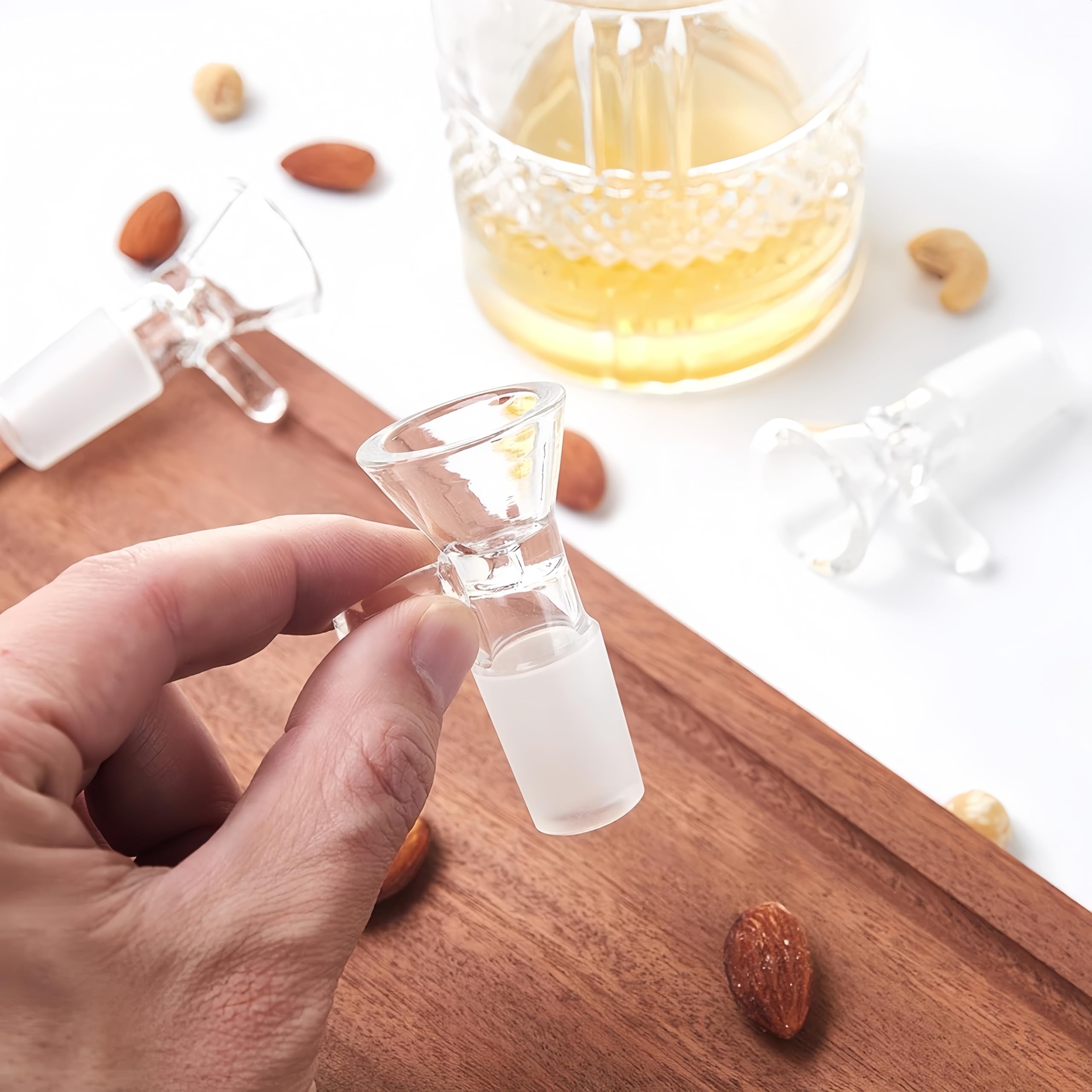 Multipurpose glass funnel for lab bottles and perfumes