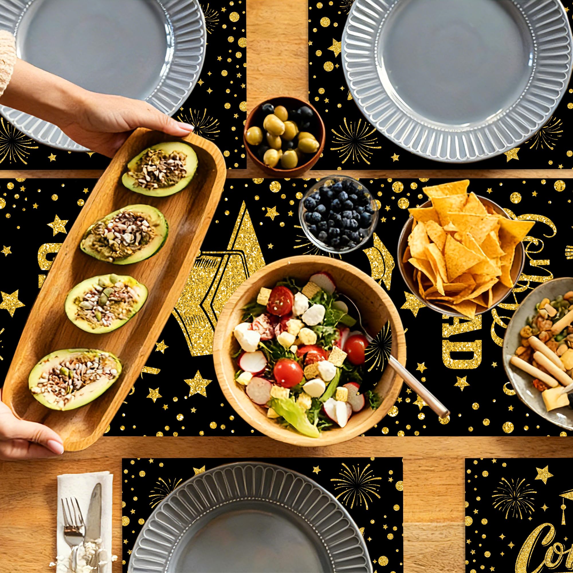 Versatile party decor for graduation tables
