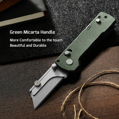 G10 handle with donut pattern on OKNIFE knife