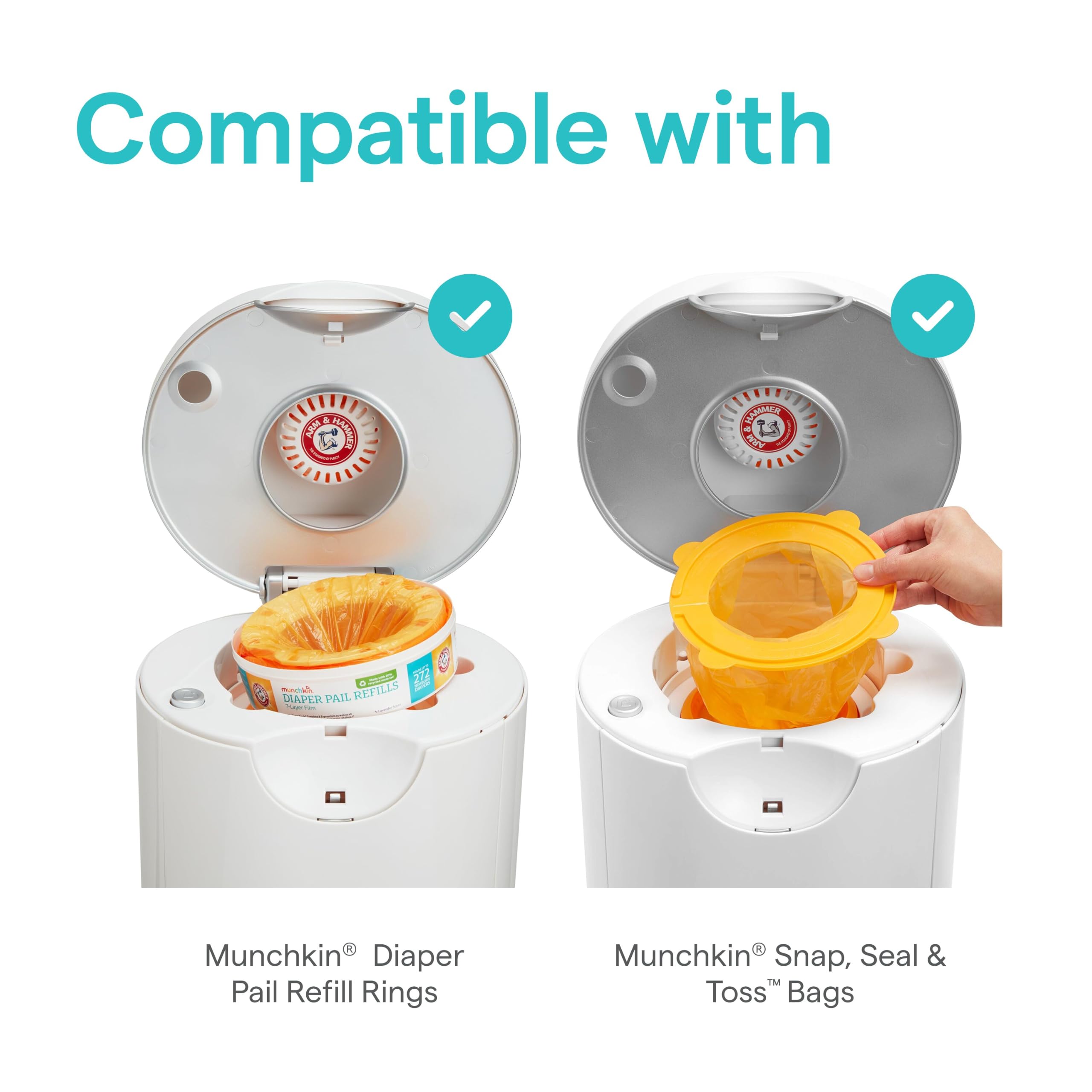 PUCK baking soda cartridge included with STEP Diaper Pail