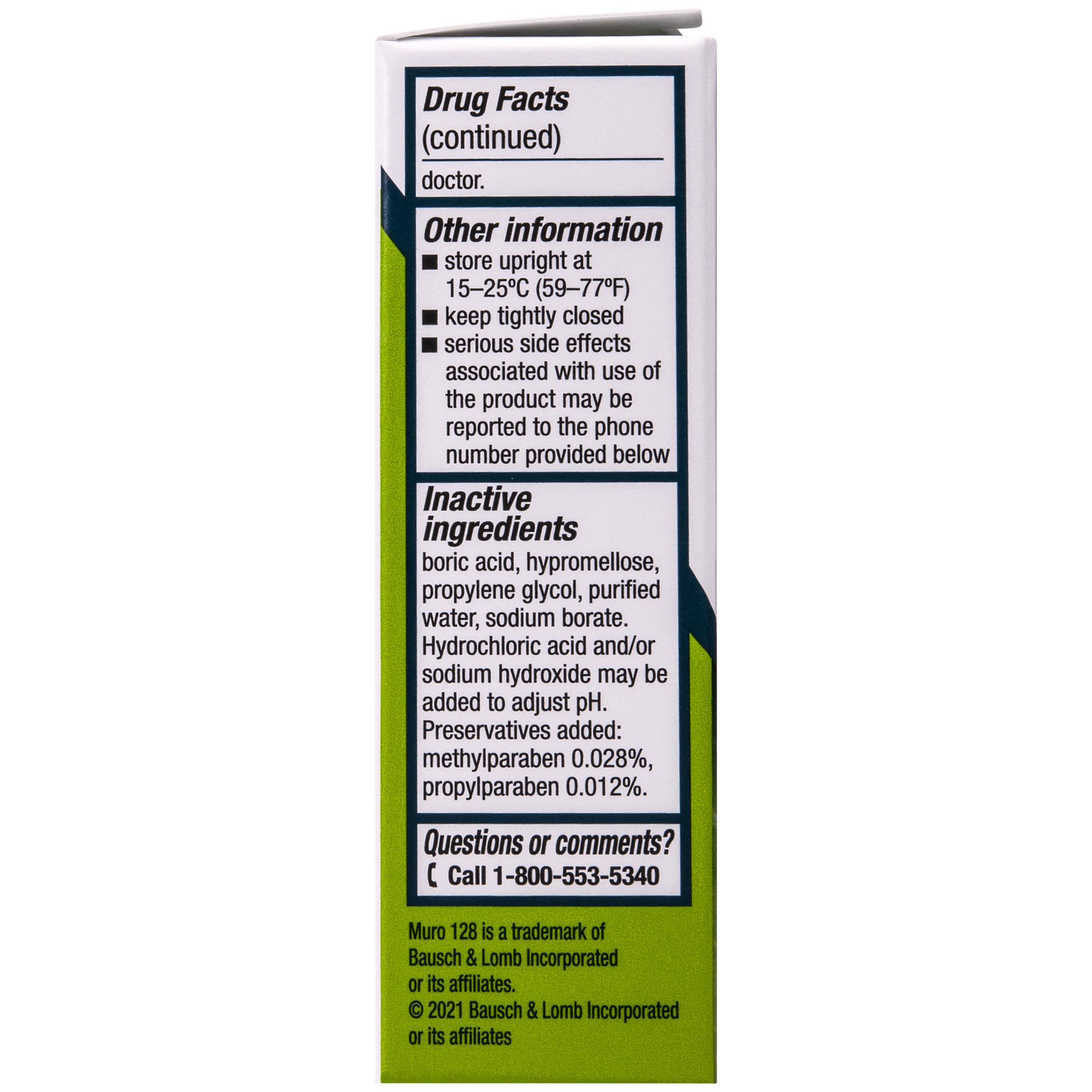 Sterile ophthalmic solution Muro 128 eye drops