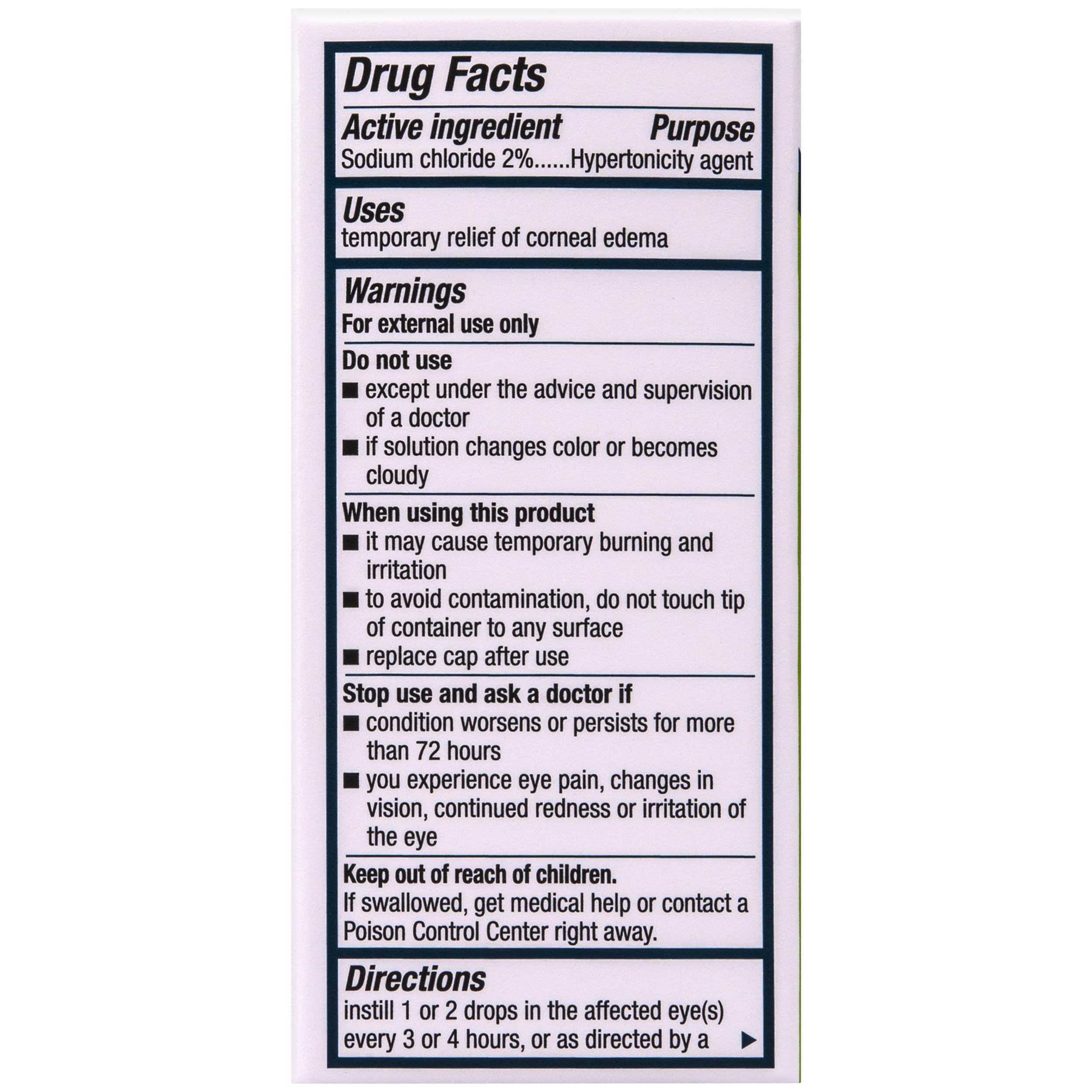 Muro 128 2% sodium chloride hypertonic ophthalmic solution