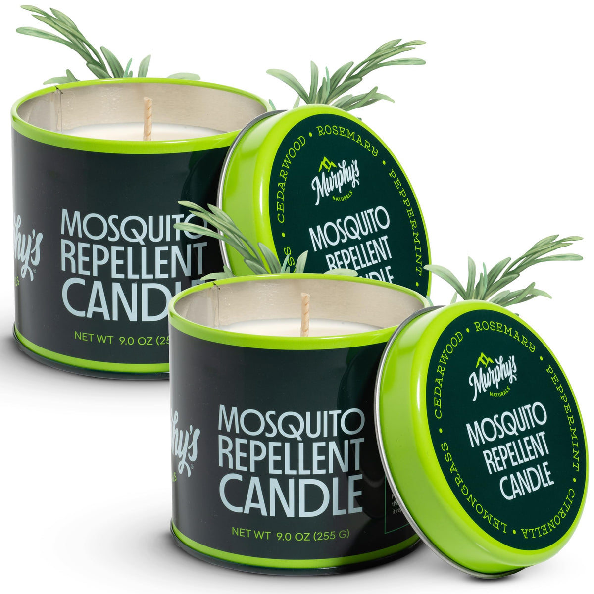 Murphy's Naturals citronella mosquito repellent candles 9oz pack of 2 image 1