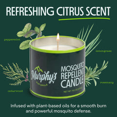 Murphy's Naturals citronella mosquito repellent candles 9oz pack of 2 image 3