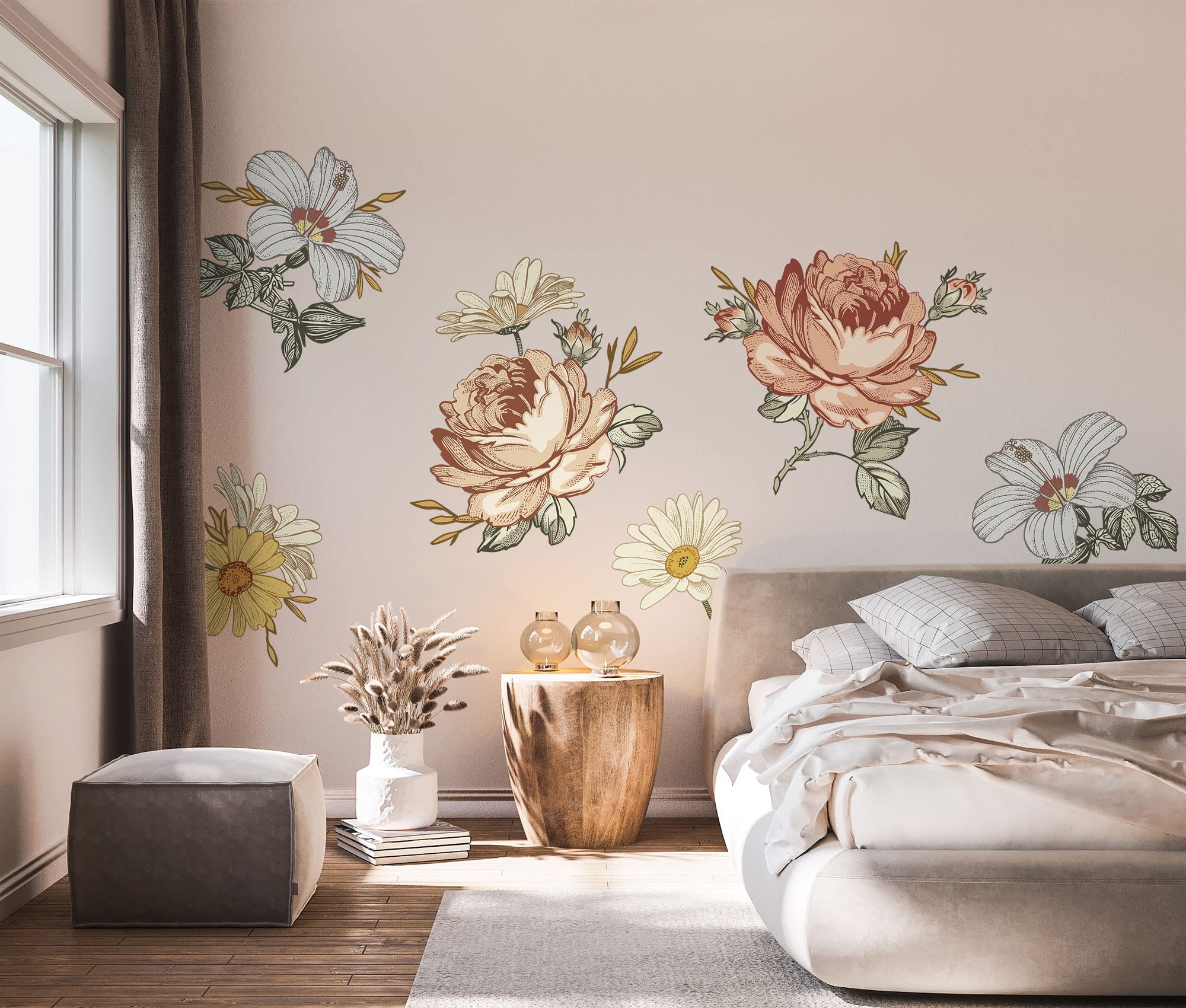 Peony Wall Sticker by Murwall for nursery decor