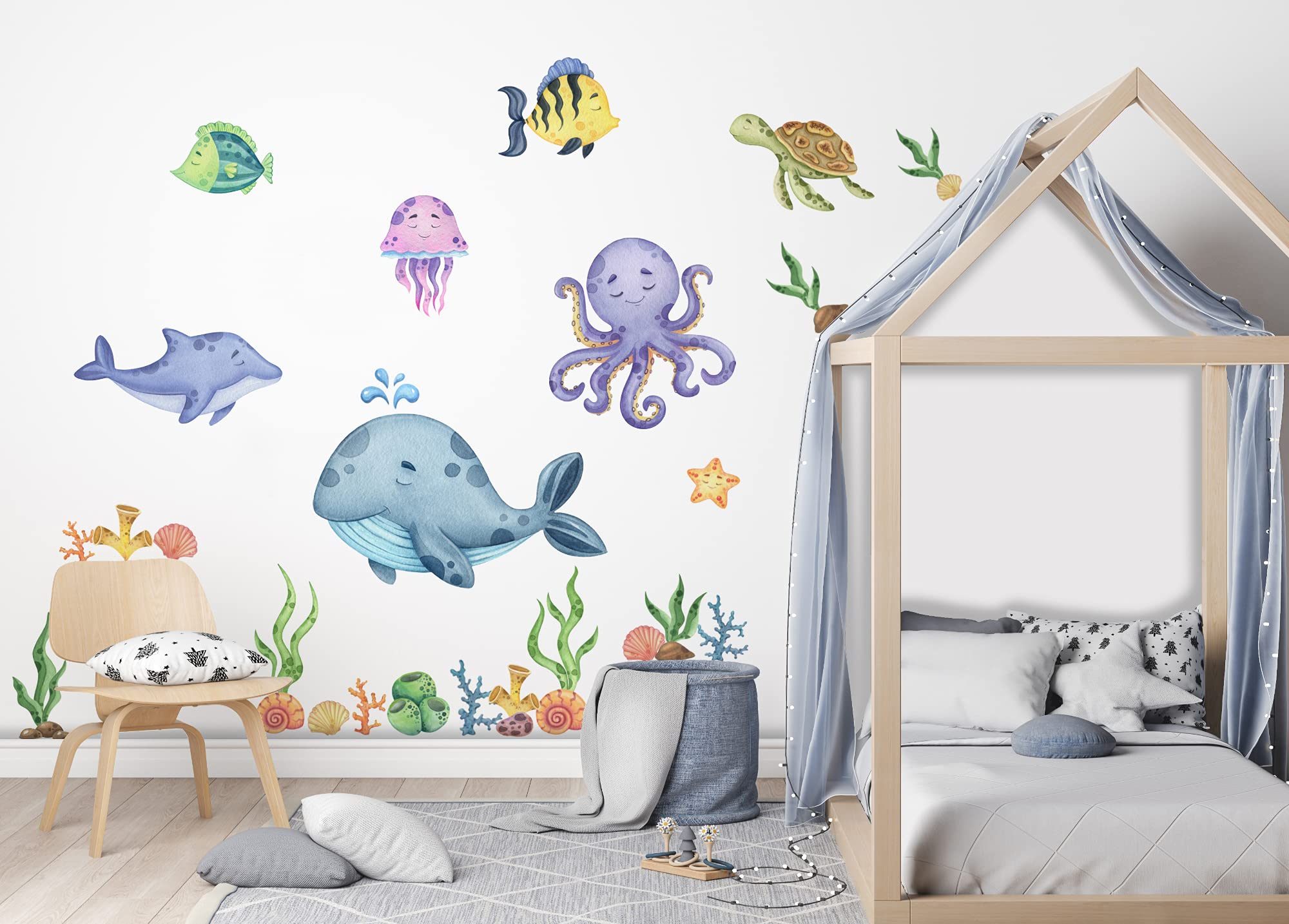 Seaweed cutouts for Murwall undersea wall decals