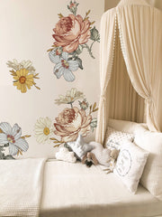 Soft Vintage Peony Wall Sticker by Murwall