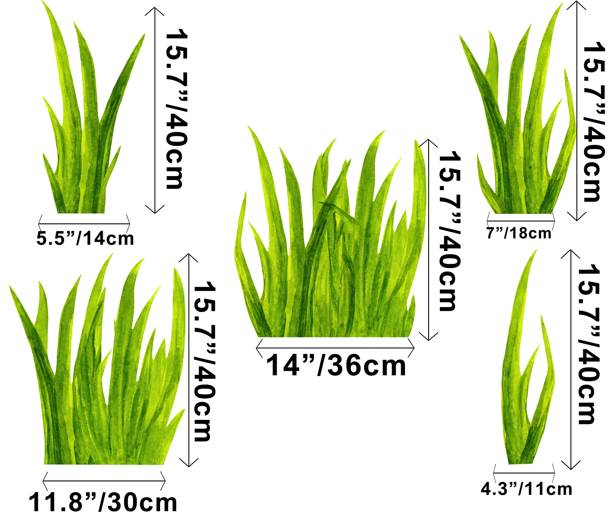 Removable grass wall decal by Murwall suitable for smooth walls