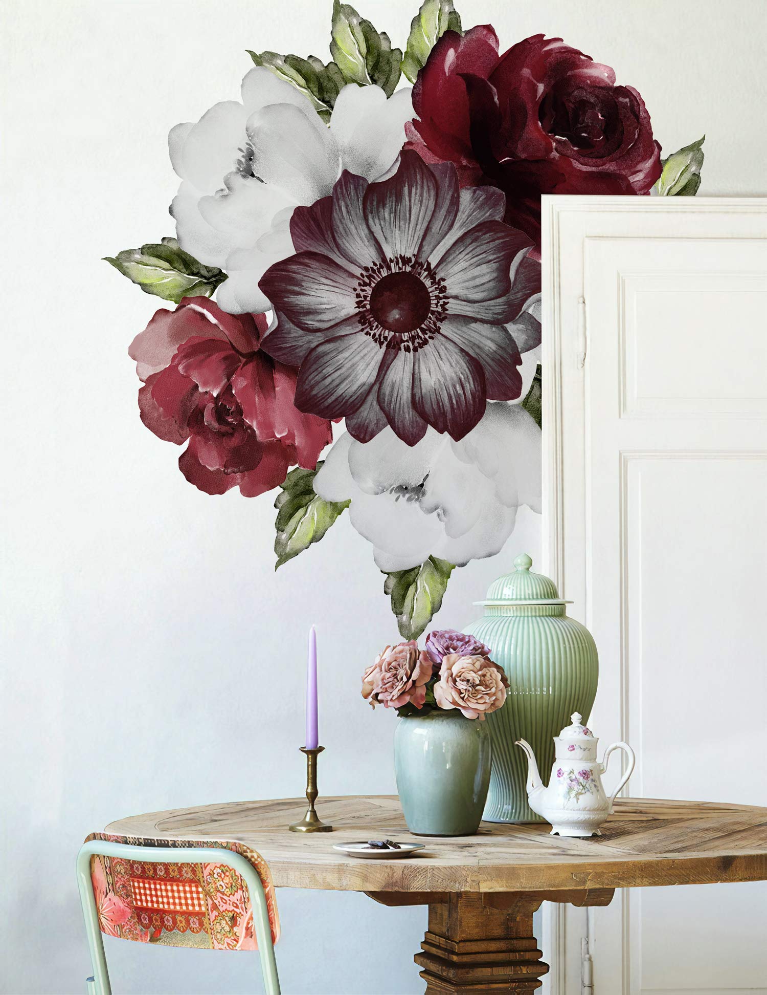 Red rose wall sticker cutout by Murwall