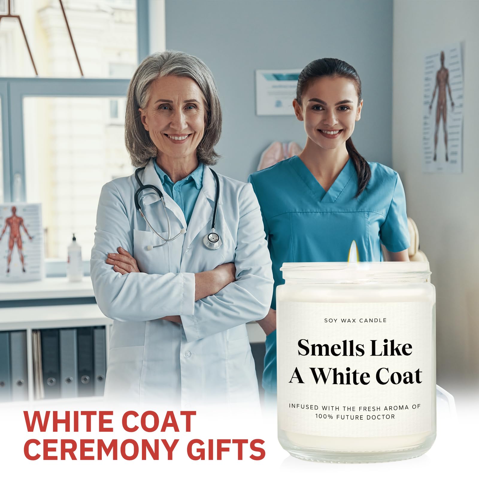 white coat ceremony gift candle for medical students