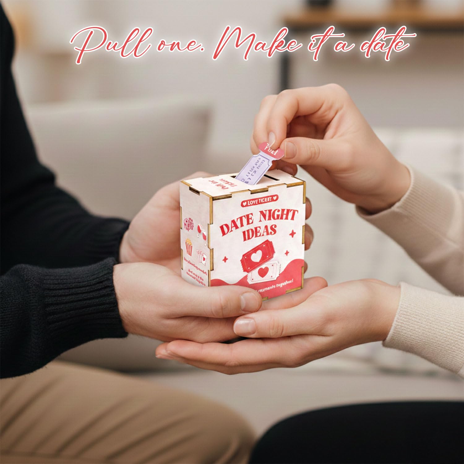 Musemory Valentine gift date night box on desk