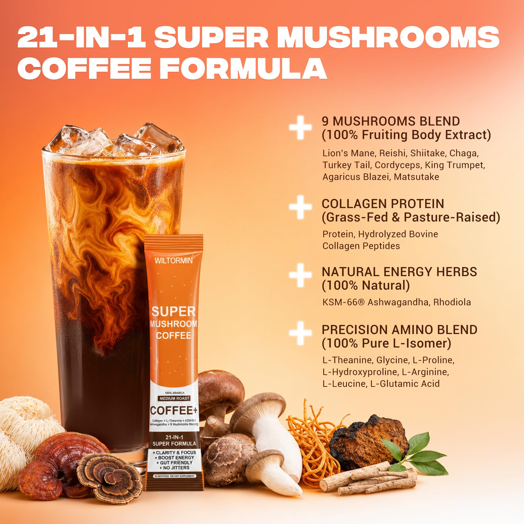 Mushroom Coffee 30 sachets pack image