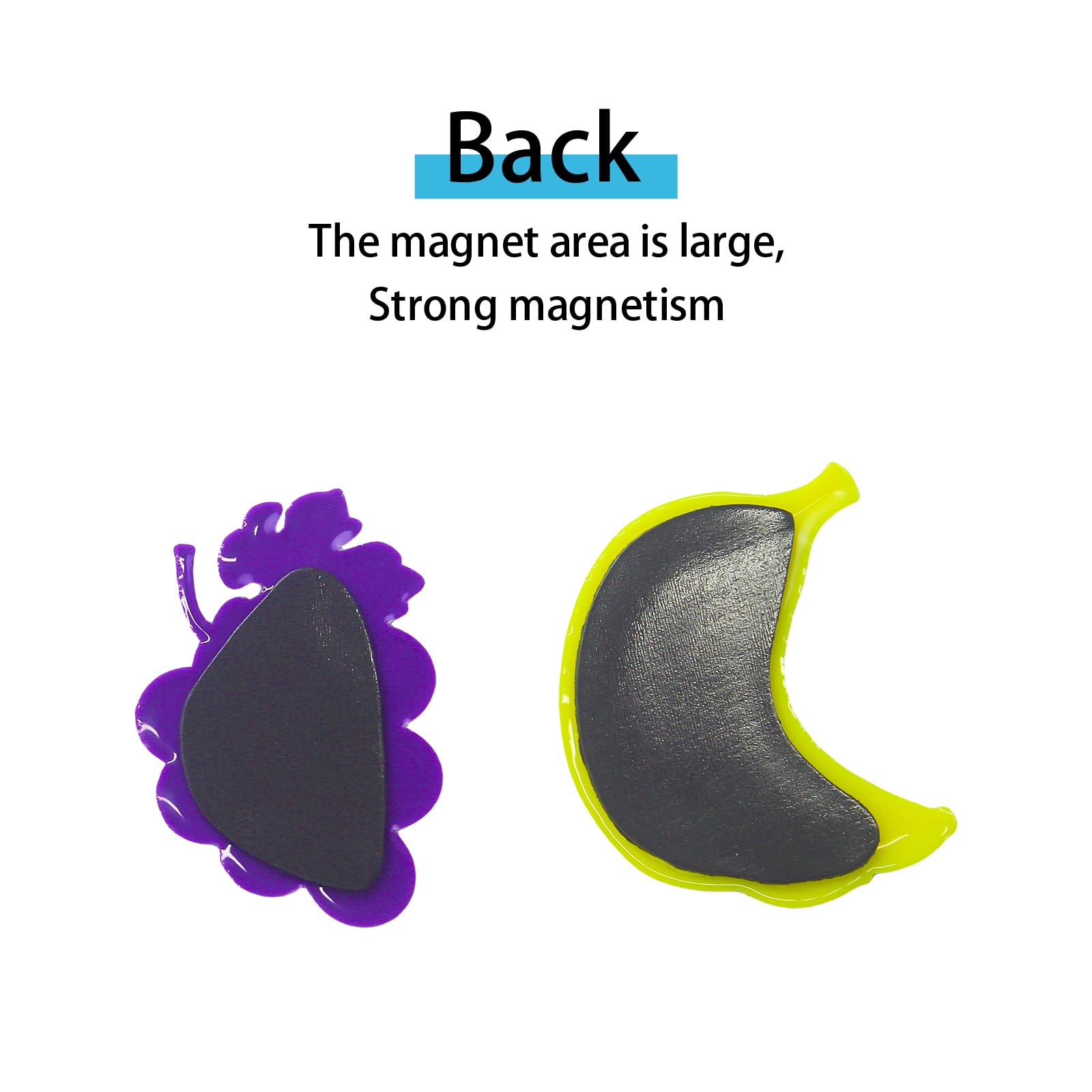 Compact design magnets with magnetic back for refrigerators and whiteboards