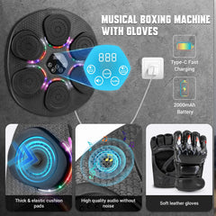 Music Boxing Machine showing adults and kids boxing