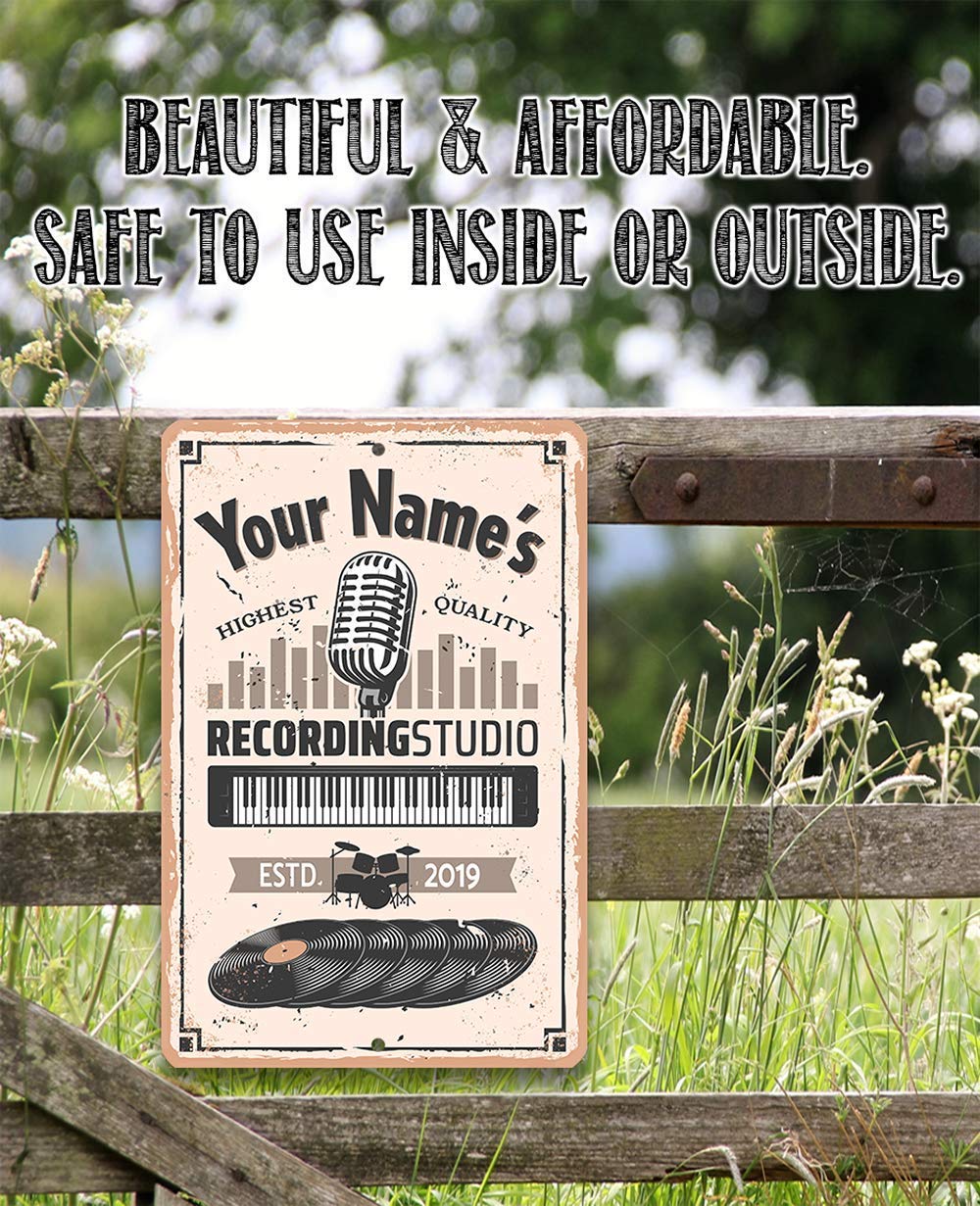 Music room accessories sign aluminum with epoxy ink