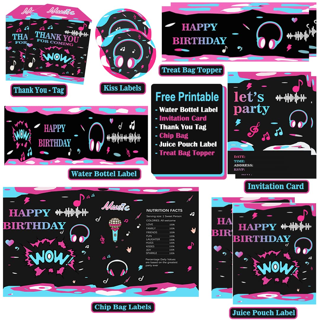 Tik Tok themed paper bags for birthday party
