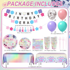 Music theme tableware with iridescent accents