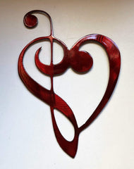 Copper bronze plated metal wall art with back hanging bracket