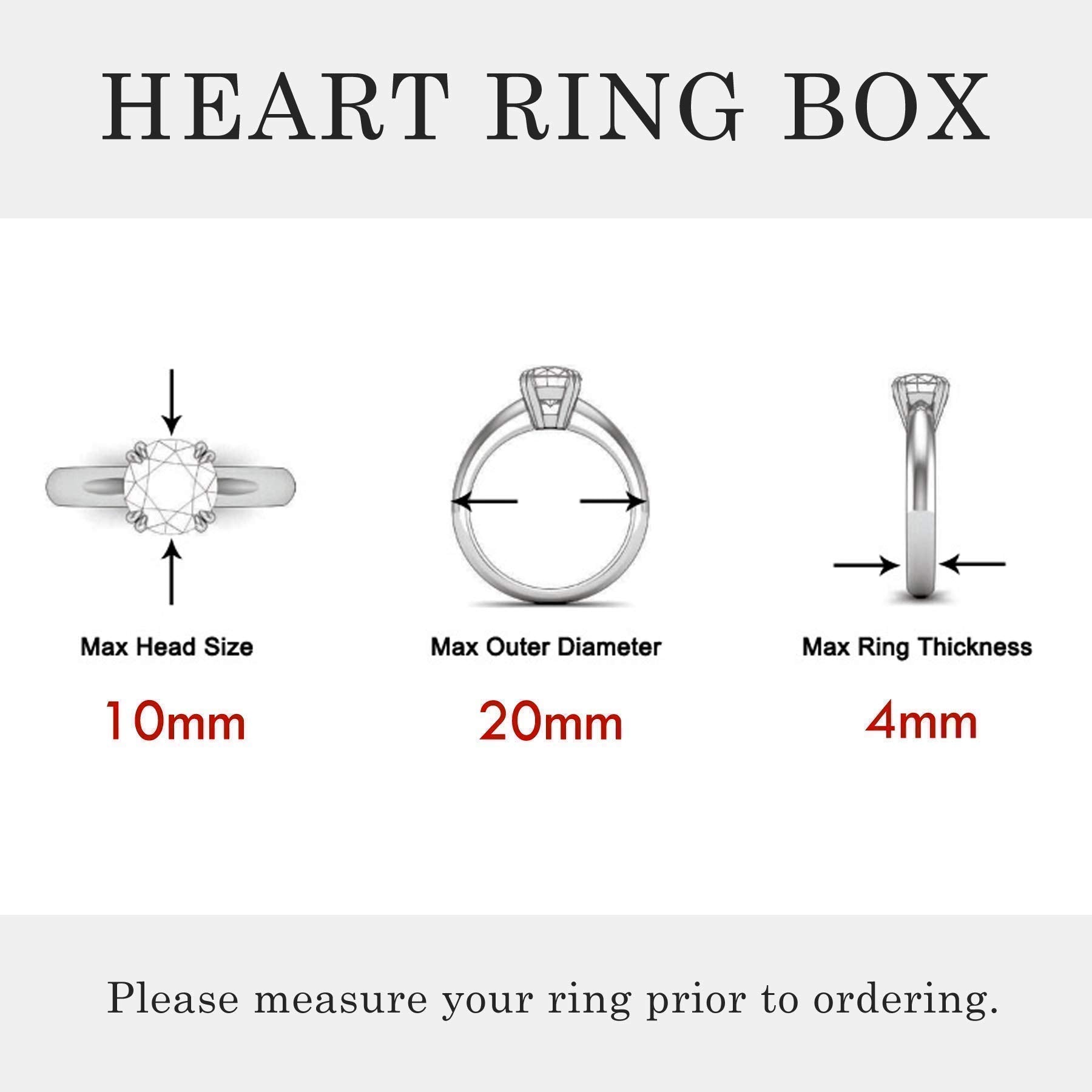 MUUJEE heart shaped secret engagement box packaging