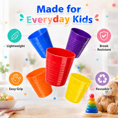 Dishwasher safe microwave safe Muulaii kids cups in vibrant colors