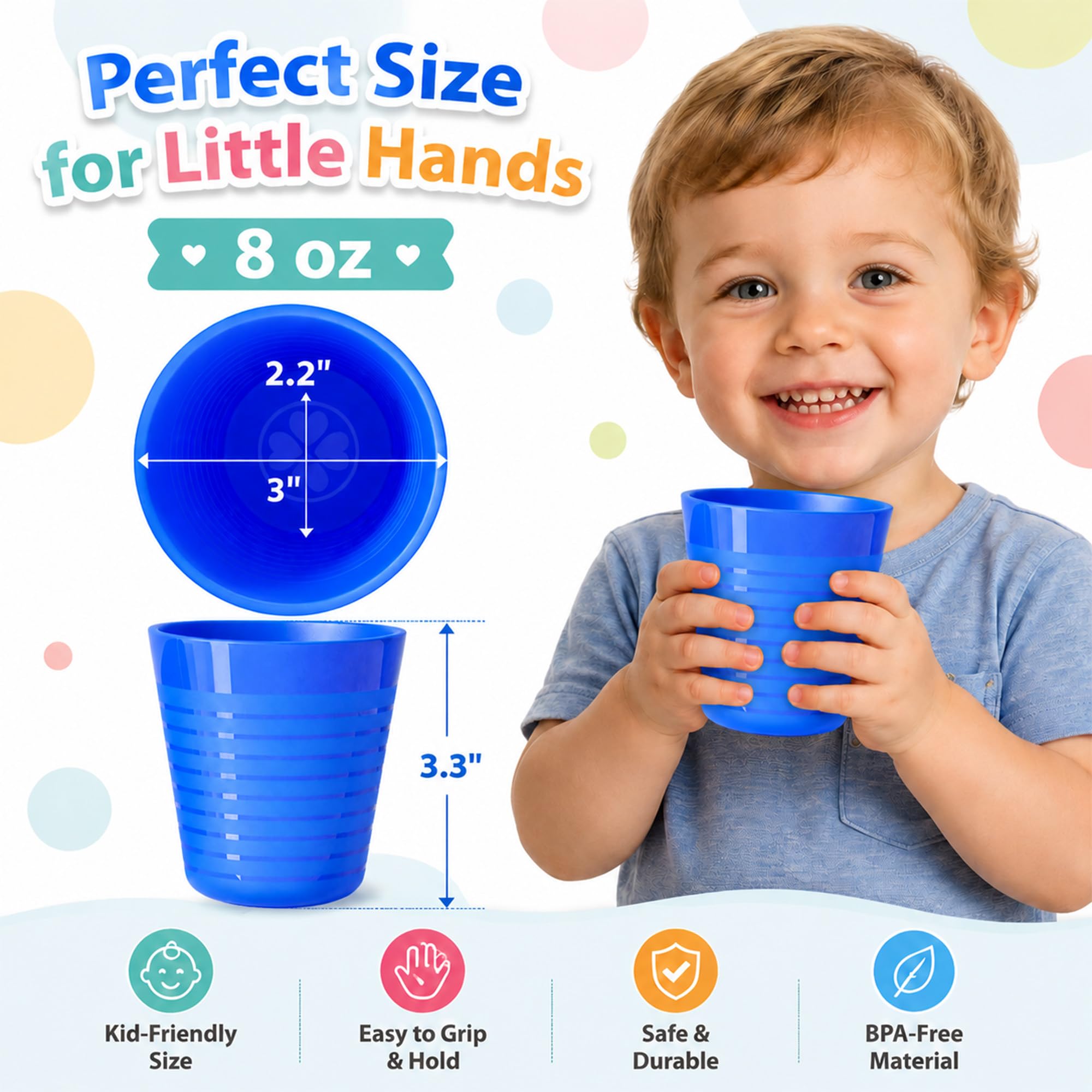 Premium polypropylene unbreakable cups for kids by Muulaii