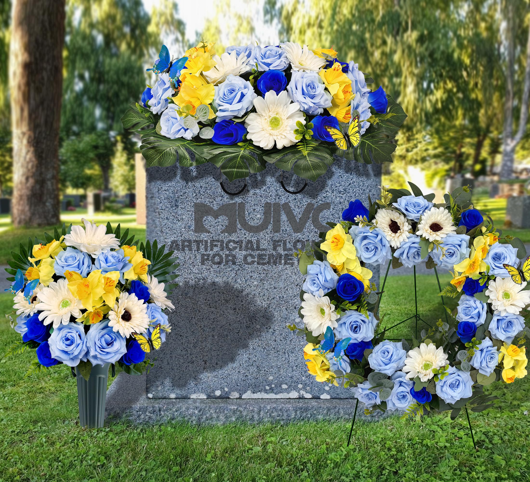 30inch diameter cemetery wreath for gravesites