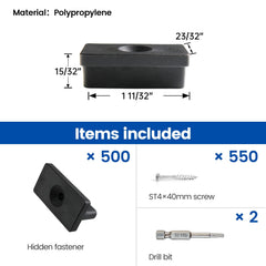Muzata hidden deck fasteners M029 packaging reveal