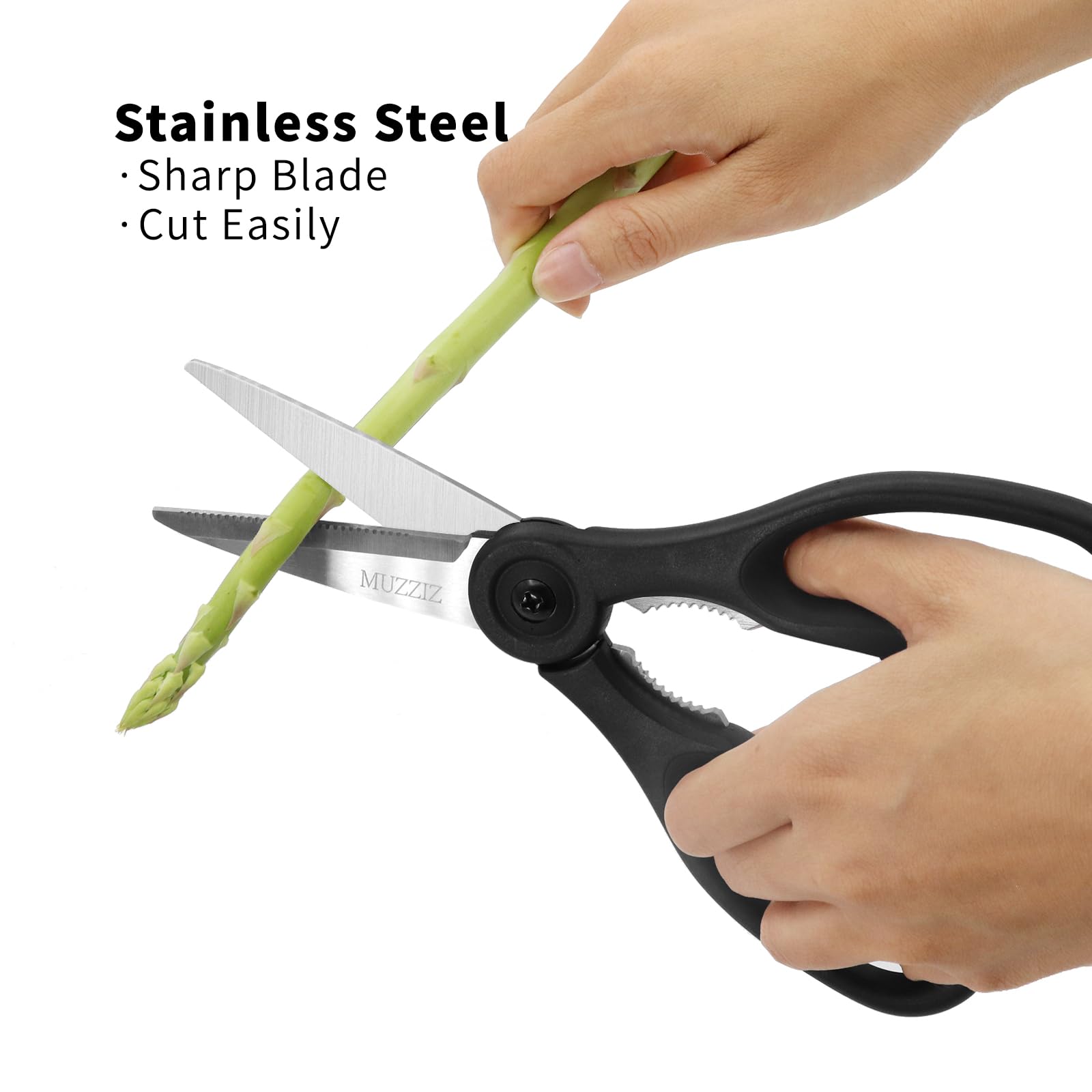 Muzziz kitchen scissors for herbs vegetables durable design