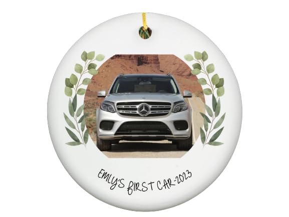 My First Car Ornament ceramic single sided glossy keepsake