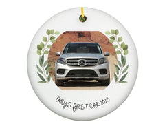 My First Car Ornament ceramic single sided glossy keepsake