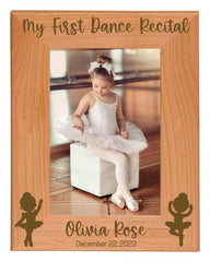 My First Dance Recital wood frame with engraving option for 5x7 or 8x10