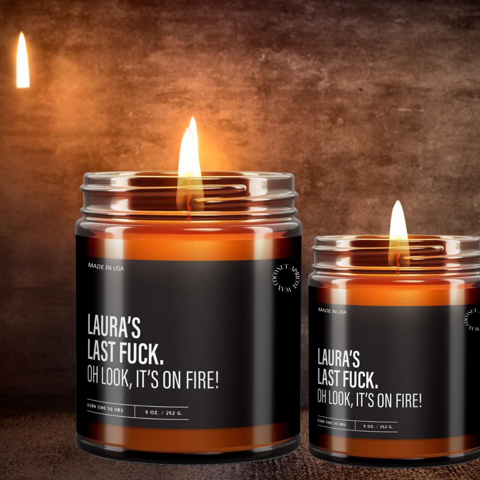 Oh Look It’s on Fire candle gift concept