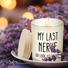 Lavender and juniper fragrance candle for relaxation
