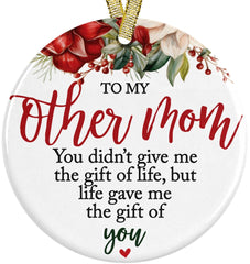 My Other Mom Stepmother Christmas Ornament 3 inch white ceramic