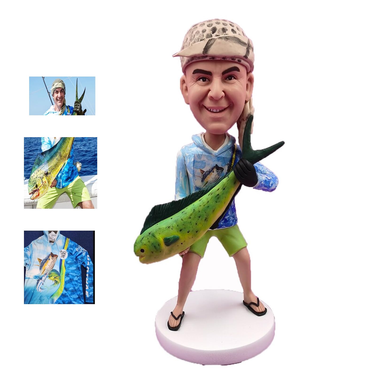 Custom fishing bobblehead by MYBOBBLE 6 inch