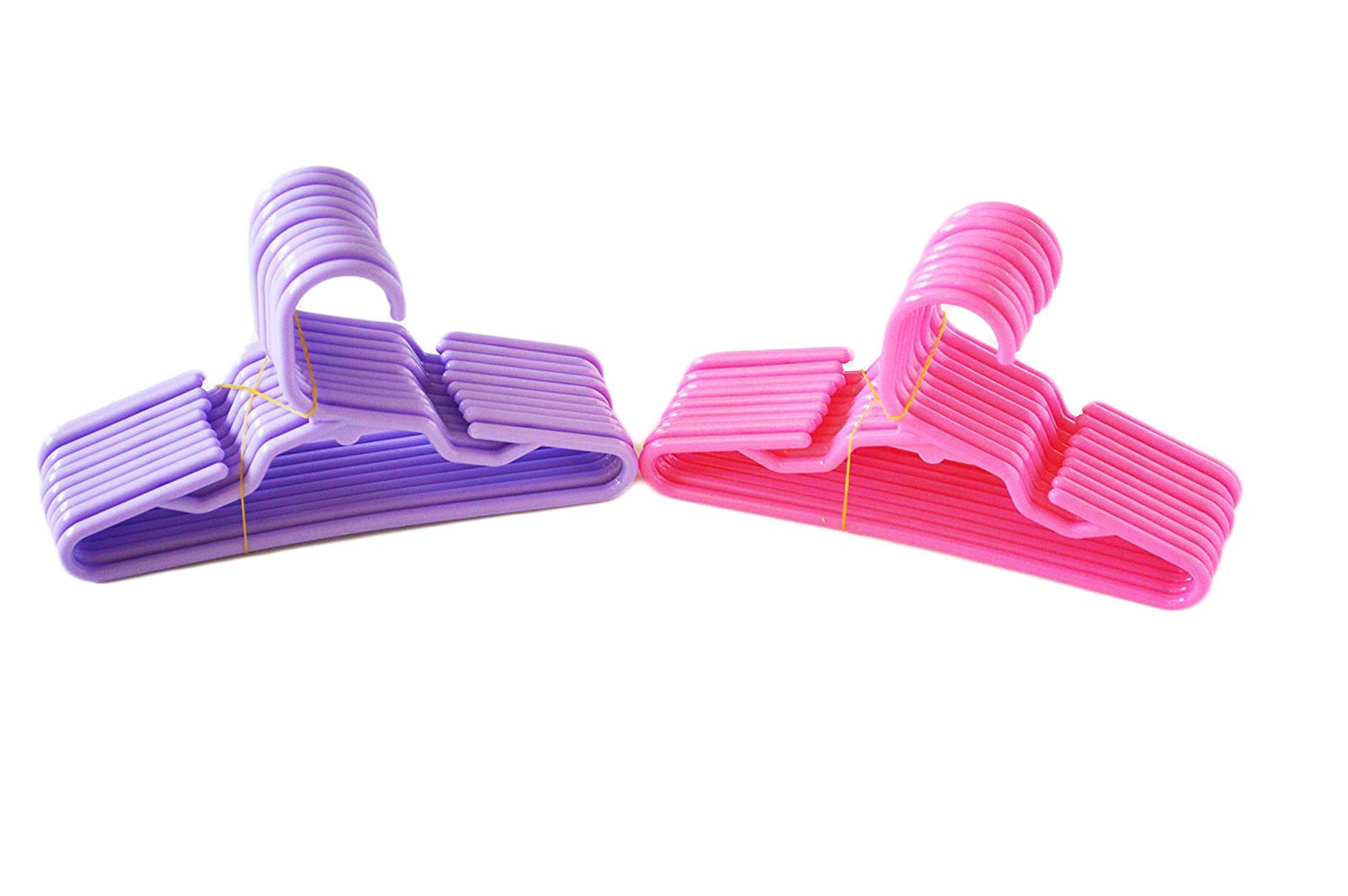 MyBrittanys 24 pack pink and purple plastic doll hangers for 18 inch doll clothes