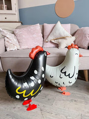 Mylar chicken balloons suitable for indoor outdoor animal themed party decor
