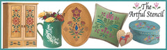 Border stencil compatible with acrylic chalk spray and fabric paints