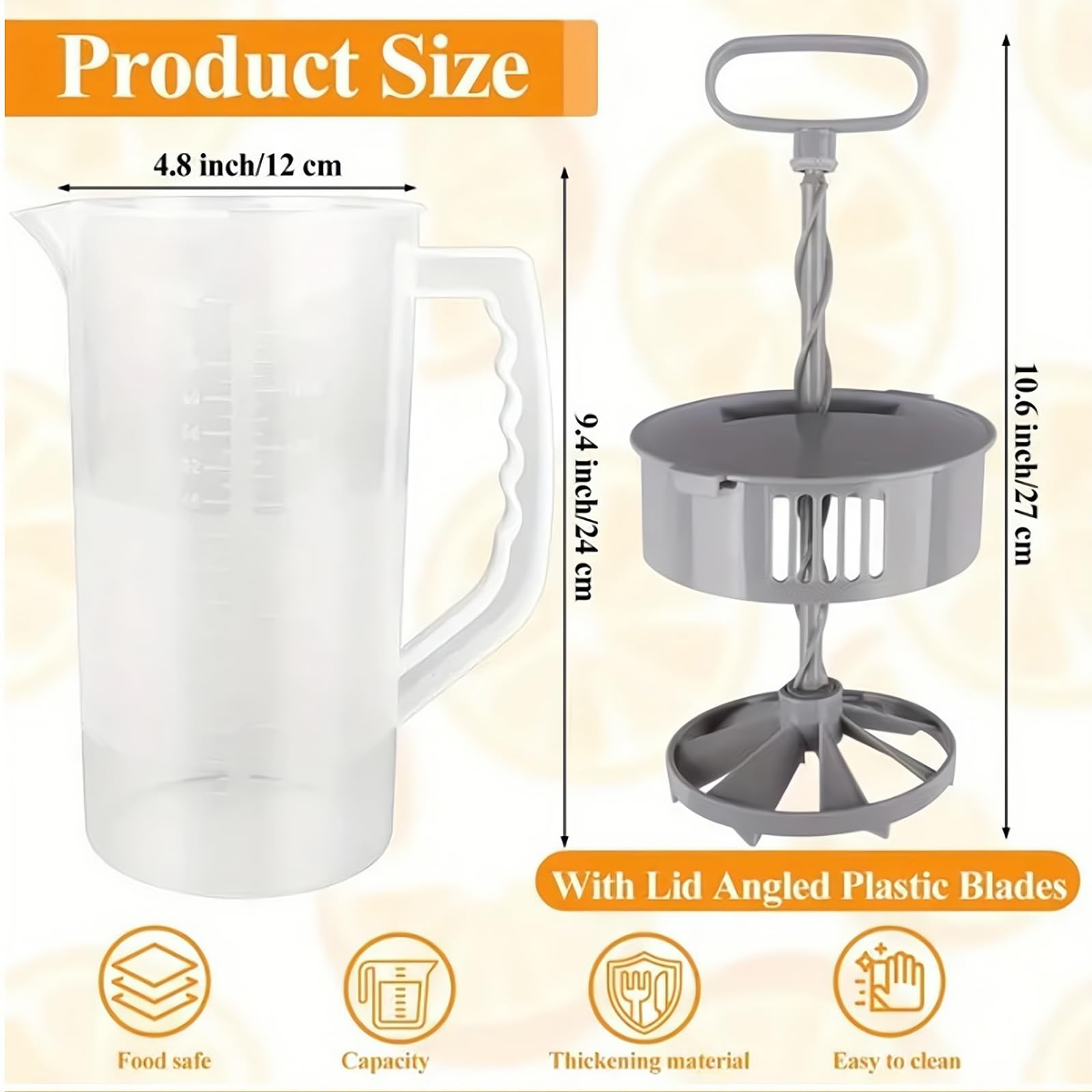 pitcher blades and adjustable plunger