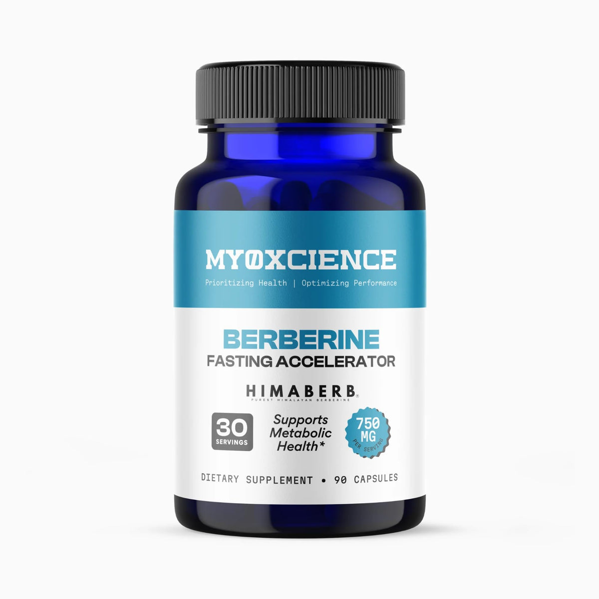 MYOXCIENCE Berberine Fasting Accelerator product bottle with 90 capsules