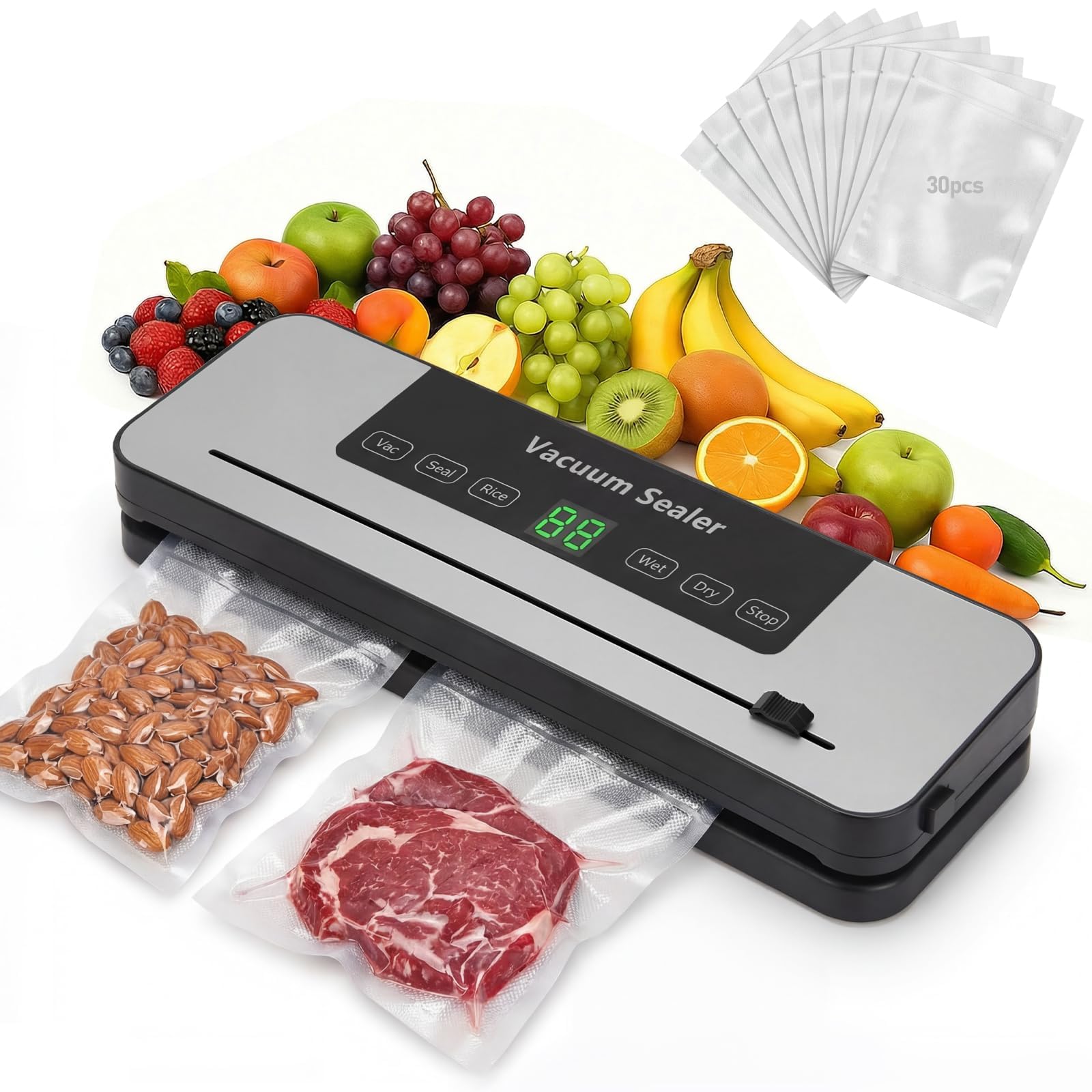 Myplinar vacuum sealer machine with 30 bags starter kit