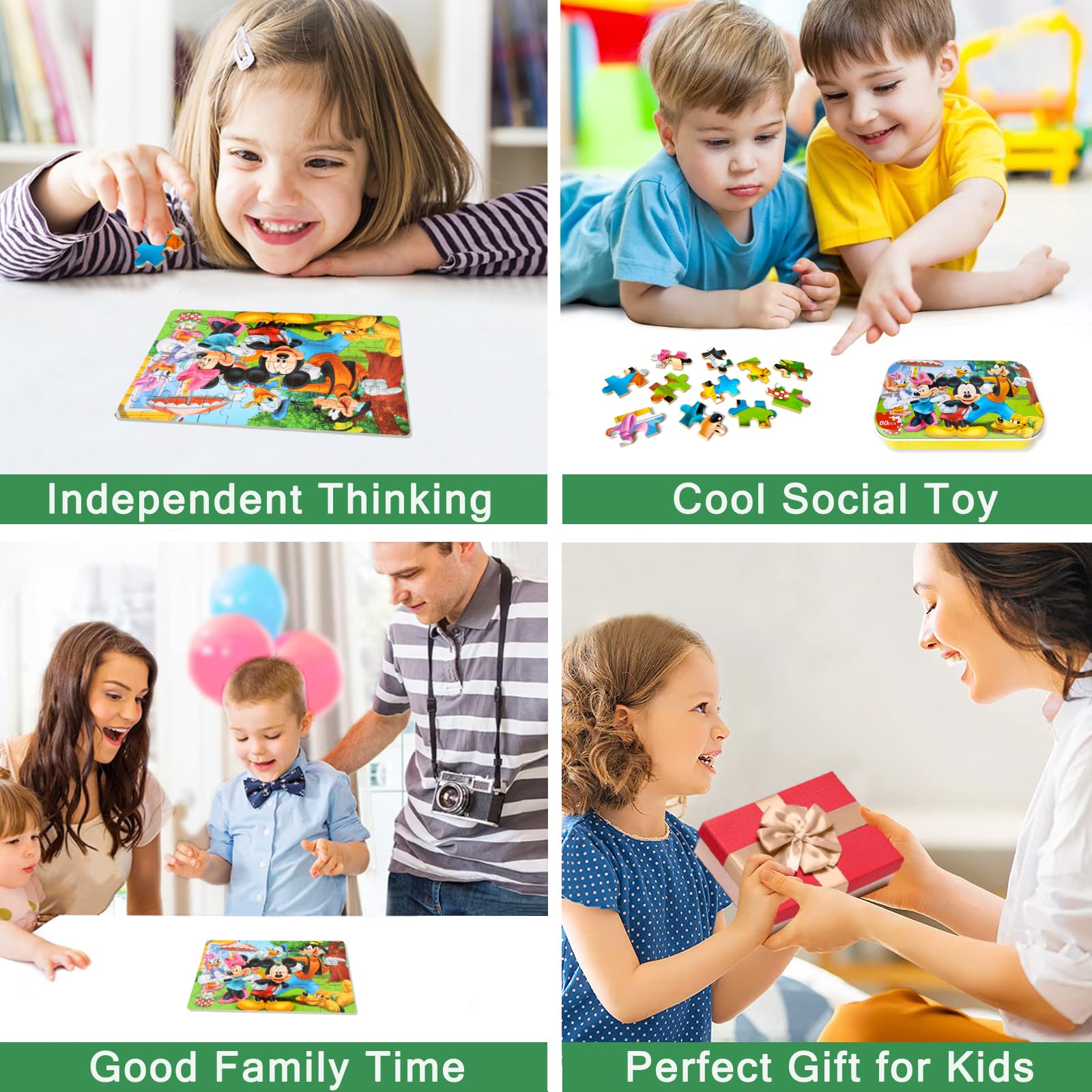 Includes reference drawing with the 60 piece puzzle in metal box