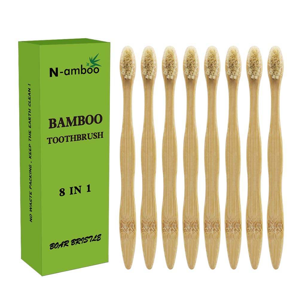 N-amboo bamboo toothbrush with boar bristles