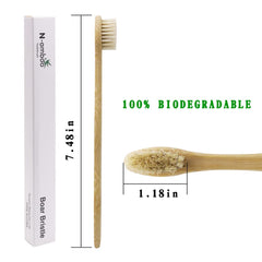 Medium firmness bamboo toothbrush for daily use