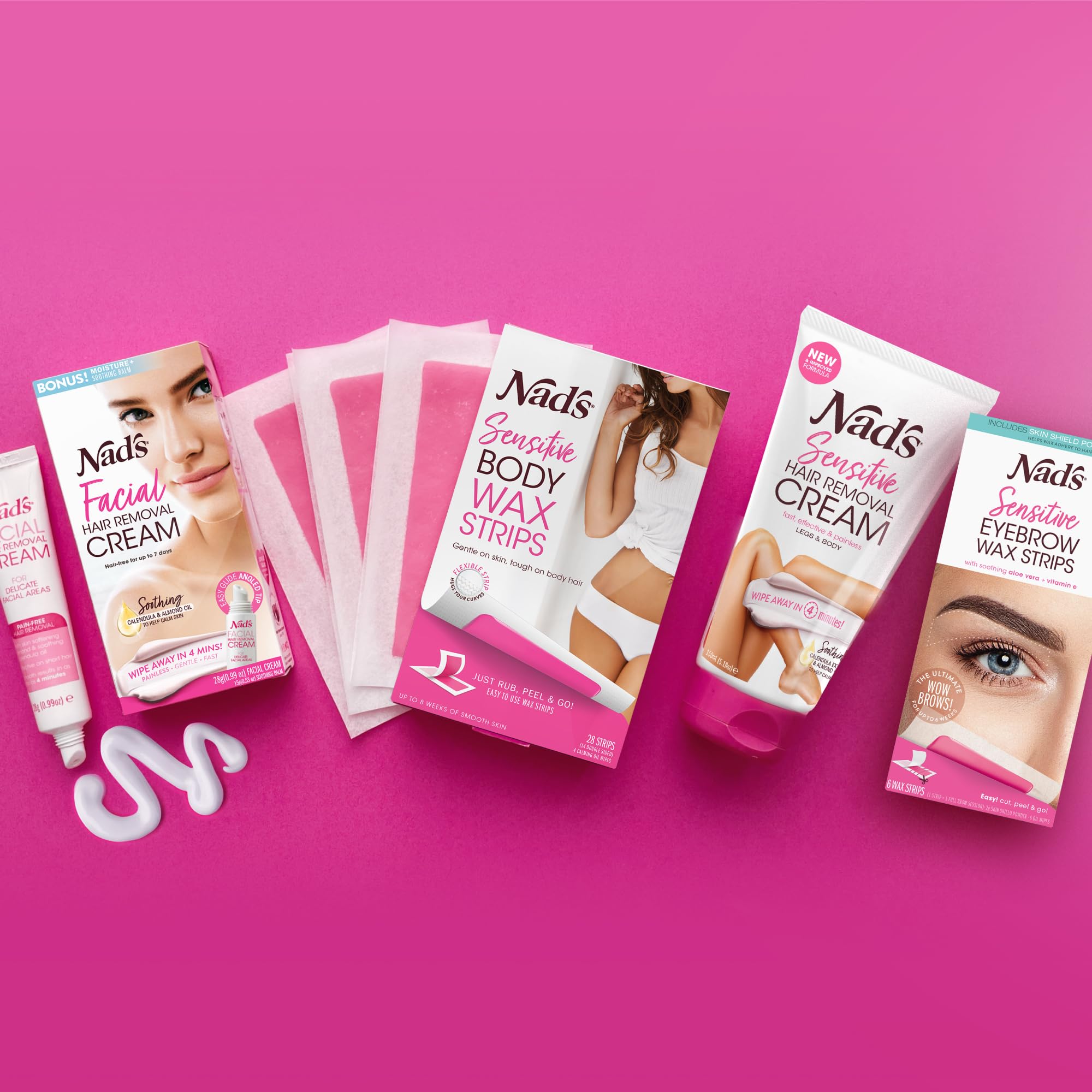 Nad's Eyebrow Wax Strips 6 Ct for home use