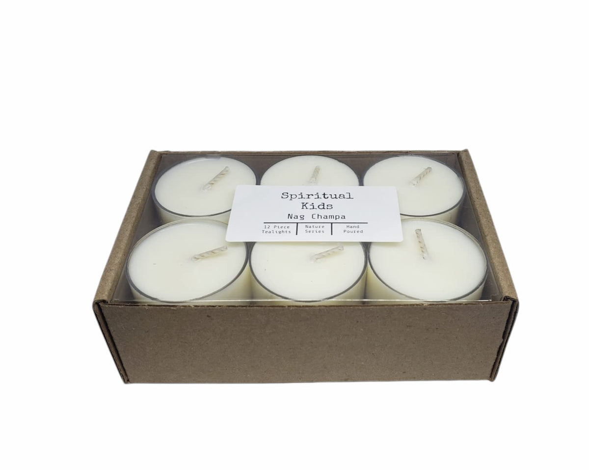 Nag Champa natural soy wax tealights 12ct pack