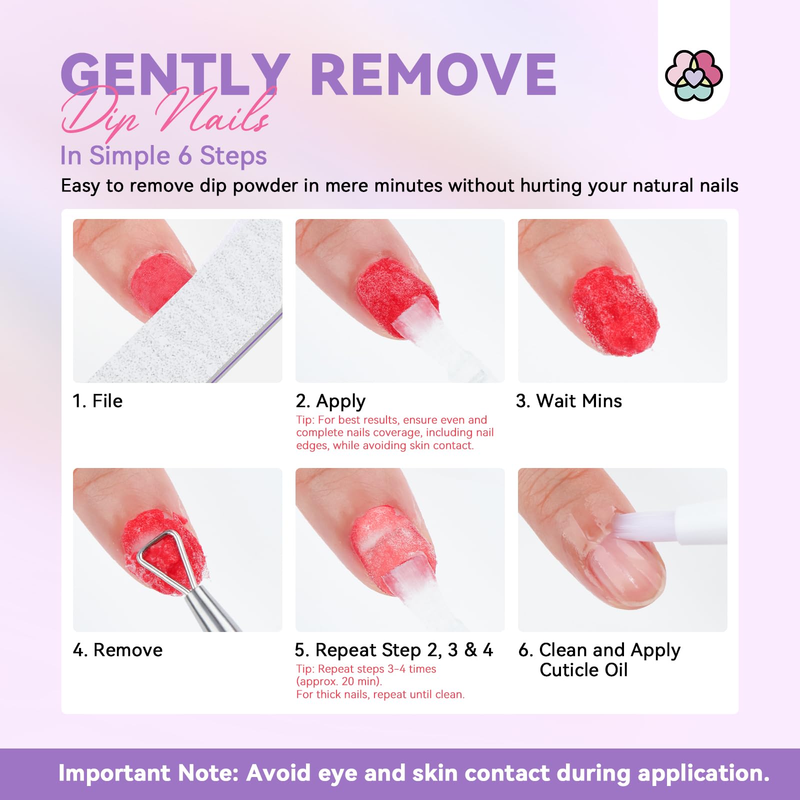 Nail File included in dip powder remover kit